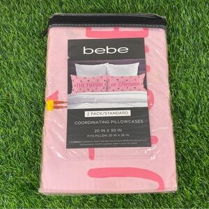 Bebe Pink Coordinating The Future Is Female Empowerment Pillowcases - 2 Pack New
